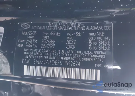 2025 Hyundai Tucson Se из США, поврежденный, VIN 5NMJA3DE7SH552624